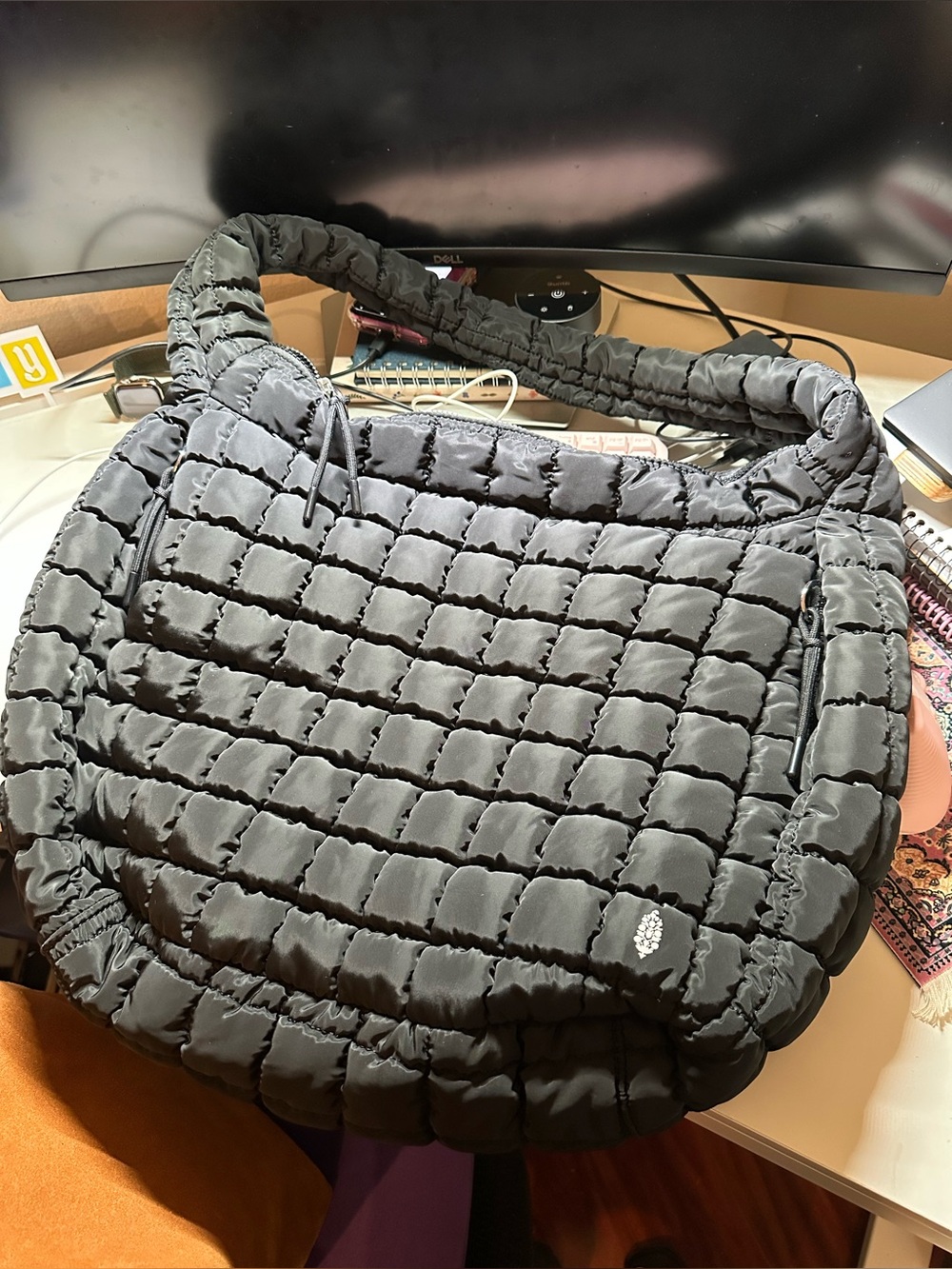 Free People - FP Movement - Quilted Puffer Shoulder Bag - Black